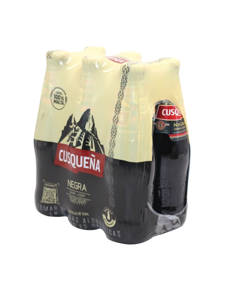 CERVEZA CUSQUEÑA NEGRA SIXPACK BT 310mL